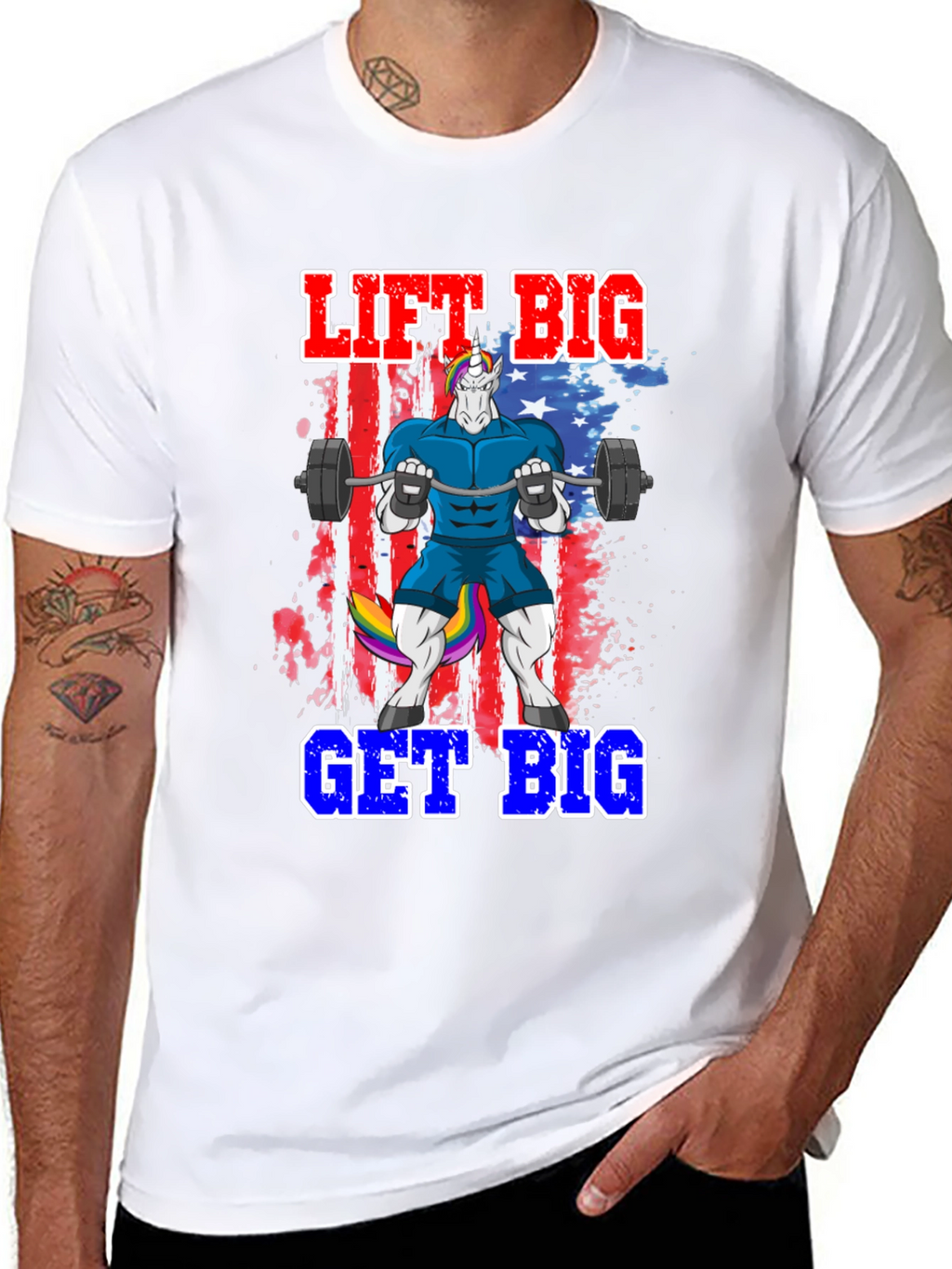 Lift Big Get Big Unicorn T-Shirt