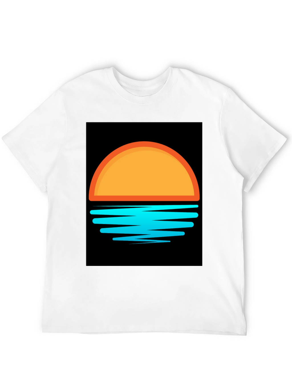 Sunset Graphic Tee - Stylish Black T-Shirt