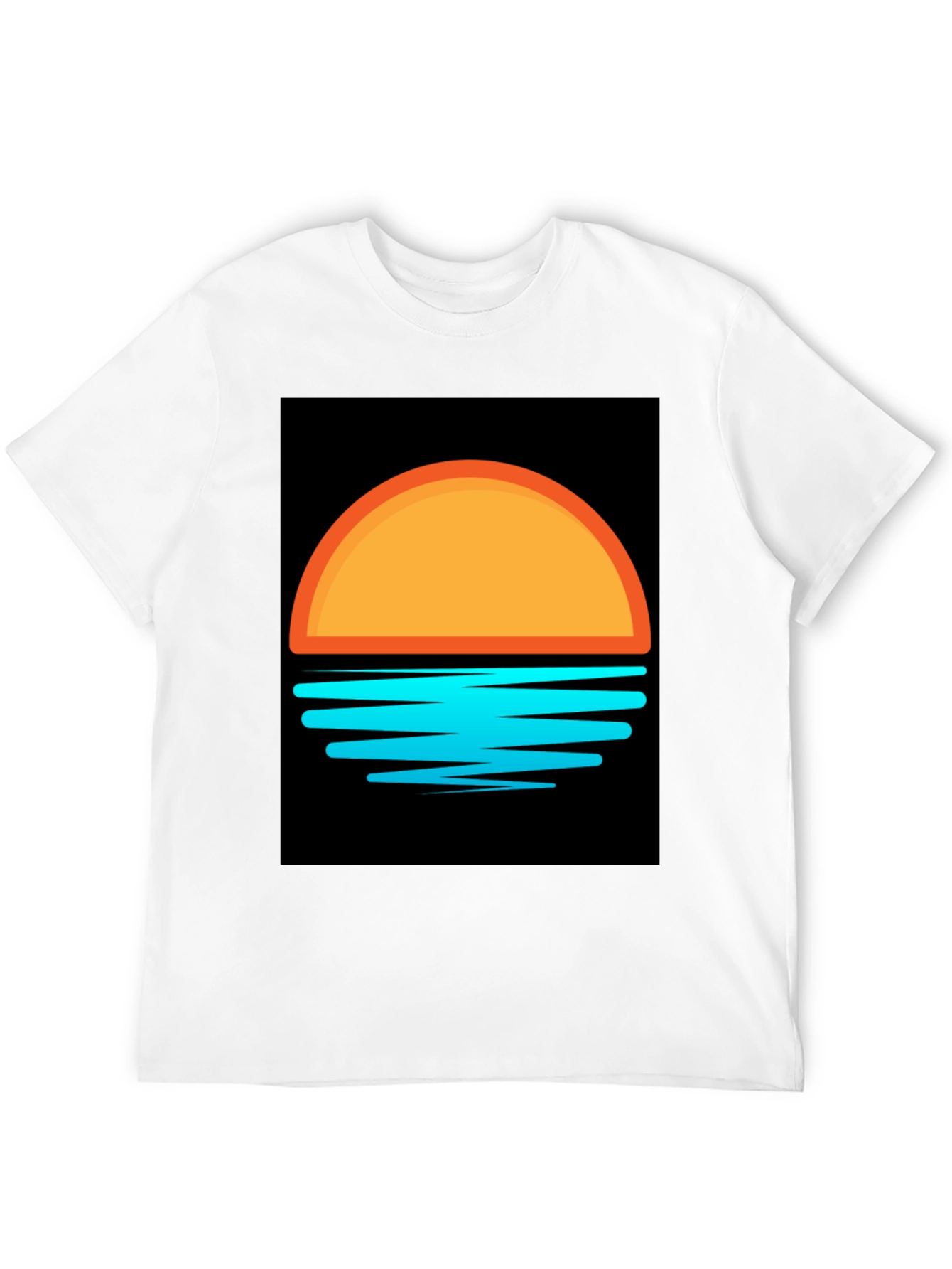 Sunset Graphic Tee - Stylish Black T-Shirt