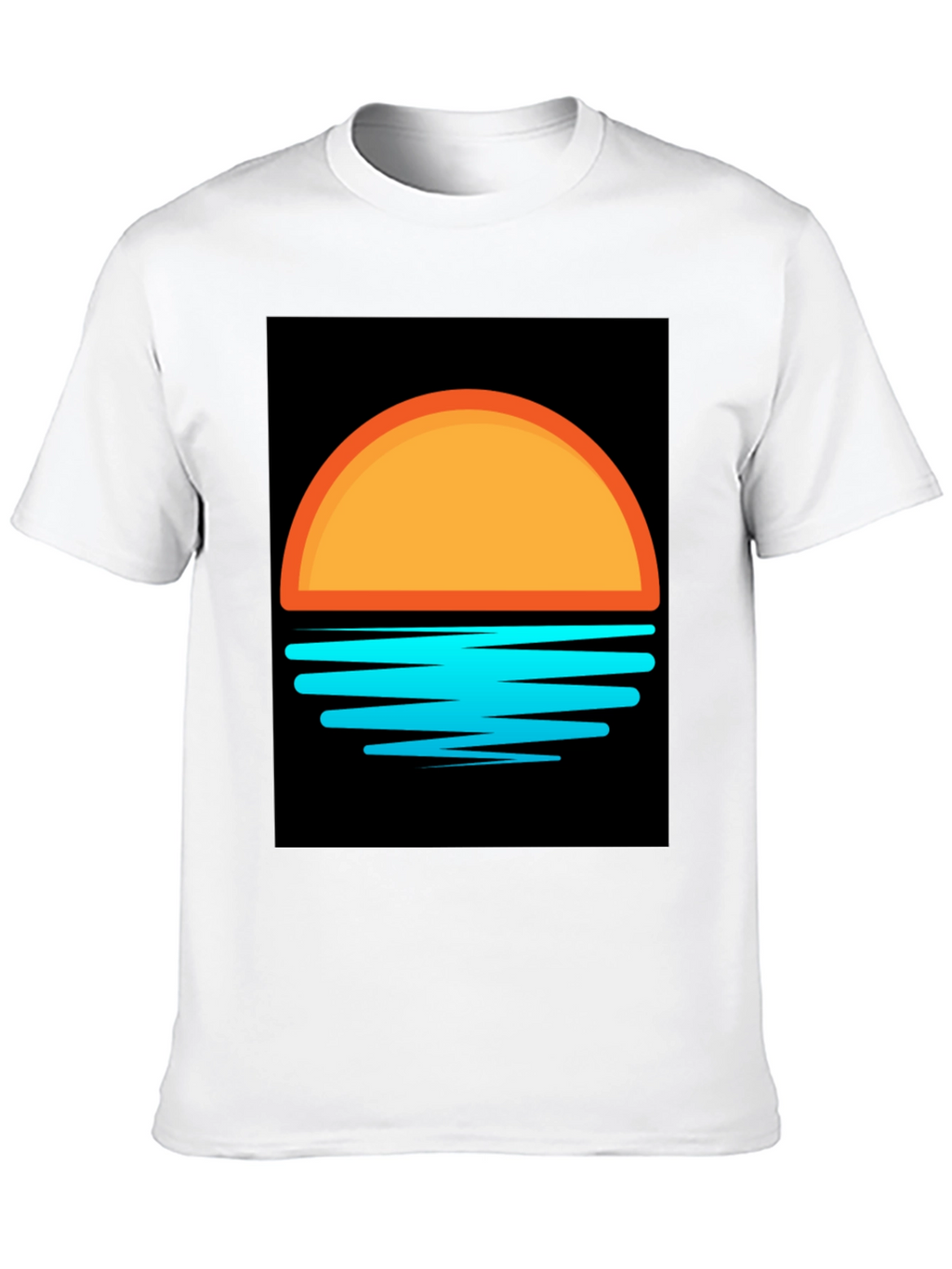 Sunset Graphic Tee - Stylish Black T-Shirt