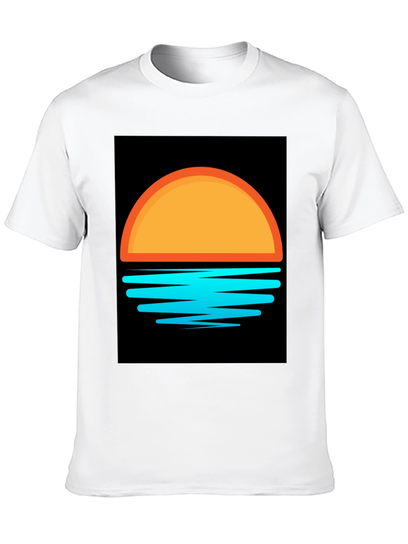 Sunset Graphic Tee - Stylish Black T-Shirt