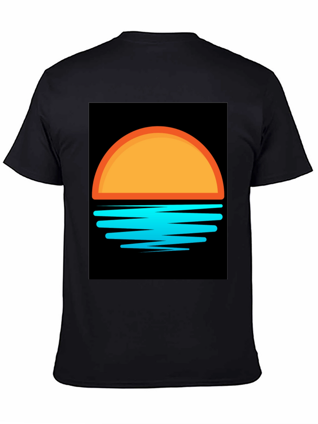Sunset Graphic Tee - Stylish Black T-Shirt