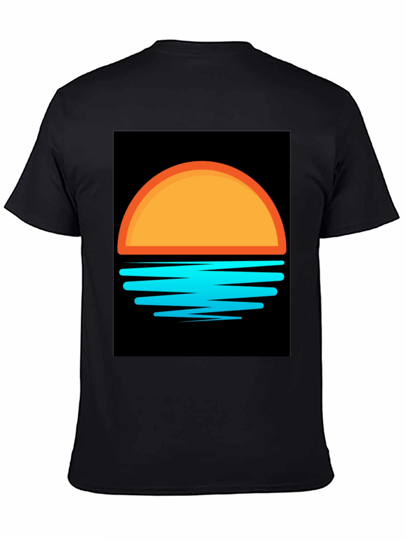Sunset Graphic Tee - Stylish Black T-Shirt