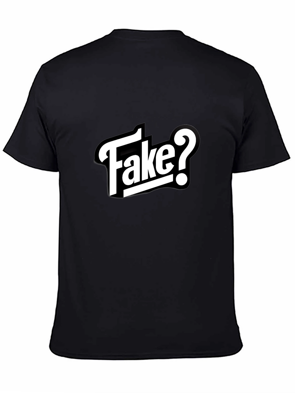 Fake? Graphic T-Shirt - Black Casual Tee