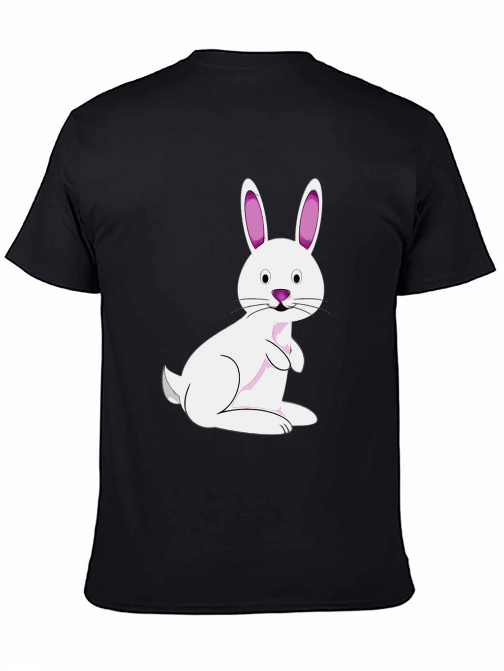 Easter Bunny Graphic Tee - Black Cotton Blend