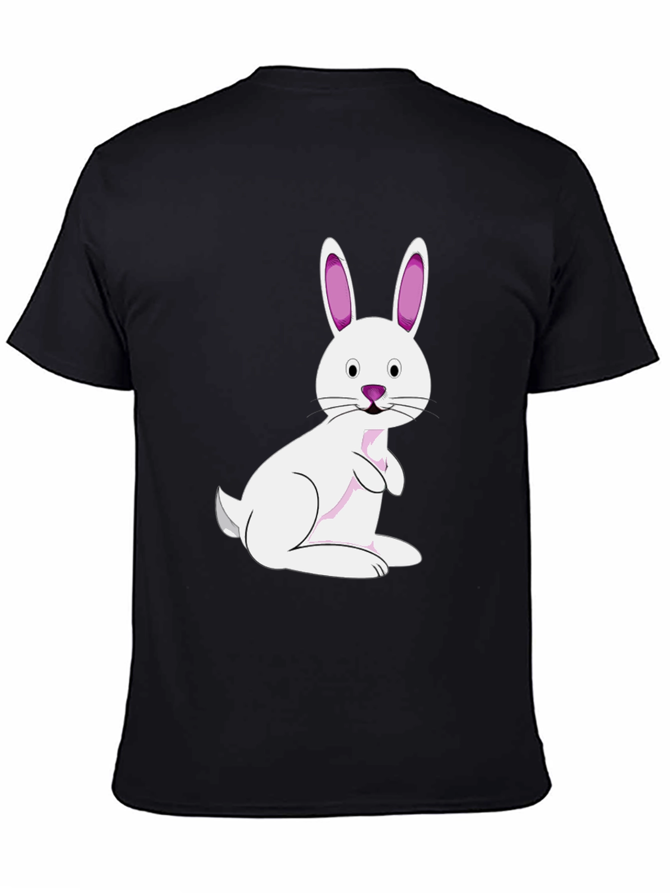 Easter Bunny Graphic Tee - Black Cotton Blend