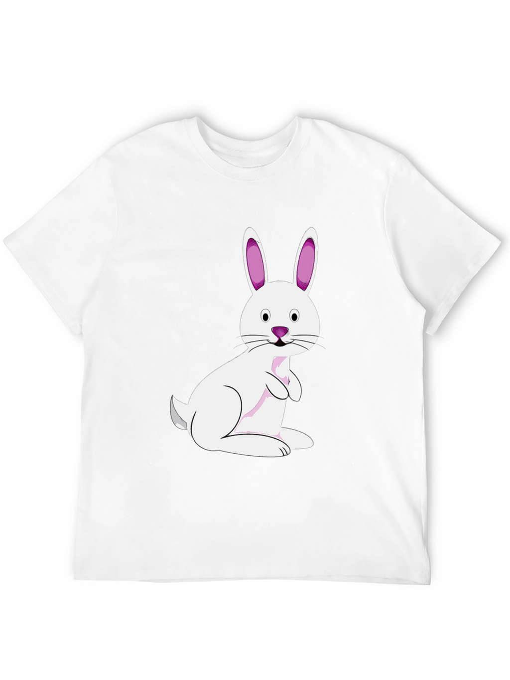 Easter Bunny Graphic Tee - Black Cotton Blend