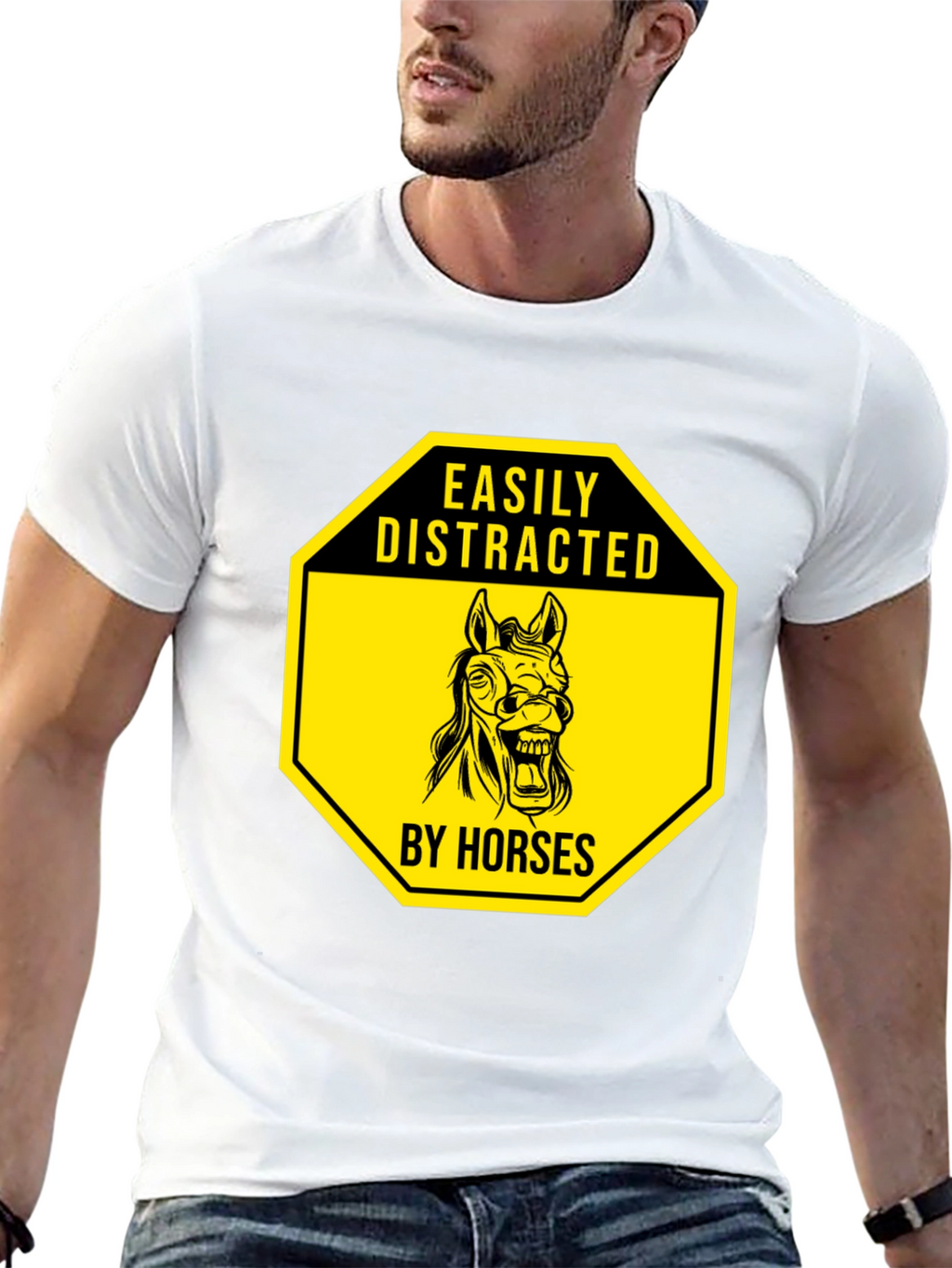 Easily Distracted By Horses Graphic Tee