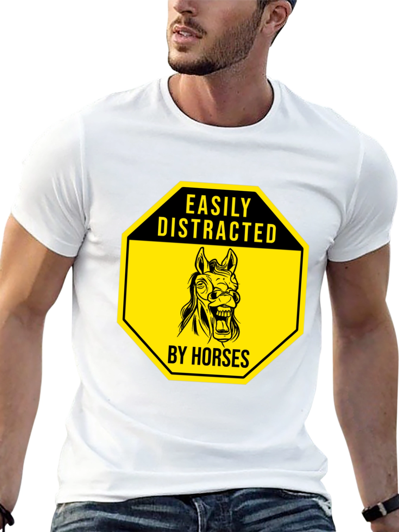 Easily Distracted By Horses Graphic Tee