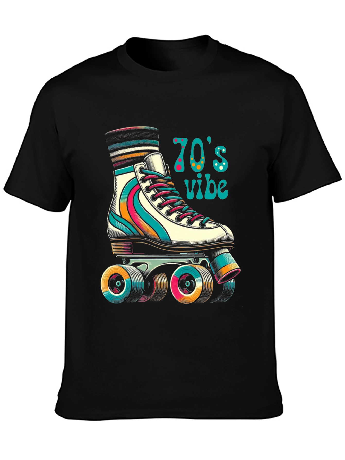Retro 70s Vibe Roller Skate T-Shirt