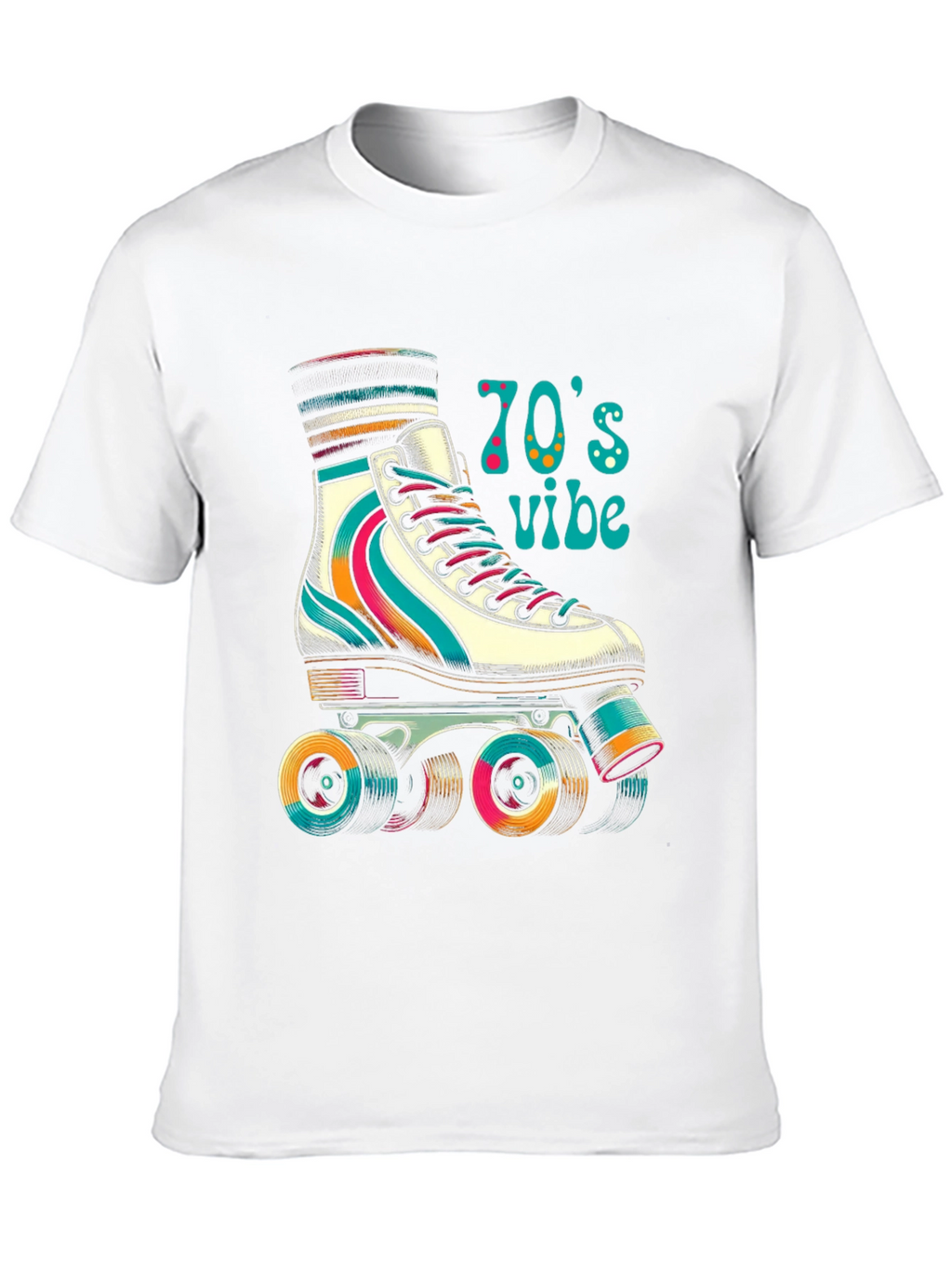 Retro 70s Vibe Roller Skate T-Shirt