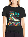 Retro 70s Vibe Roller Skate T-Shirt