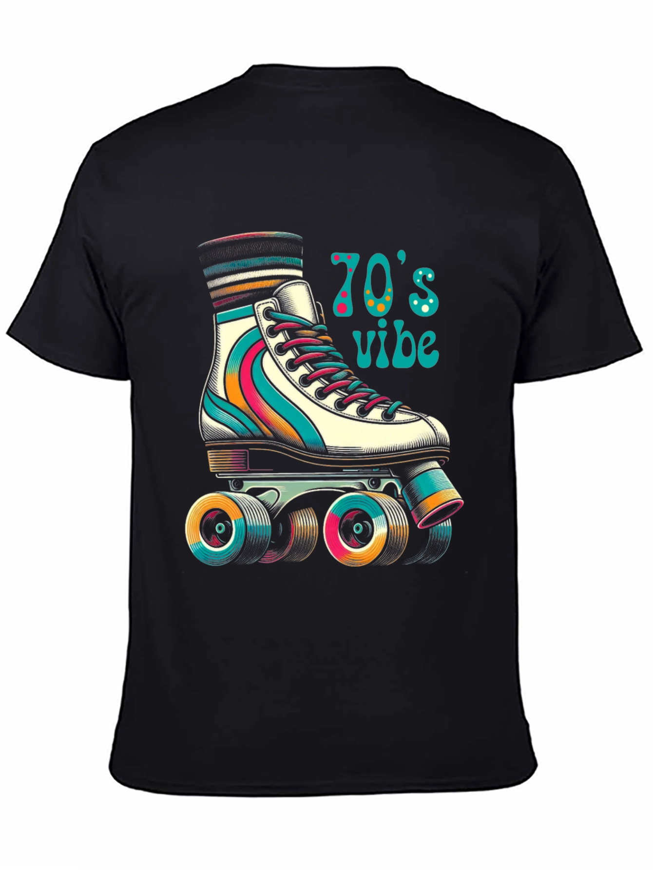 Retro 70s Vibe Roller Skate T-Shirt