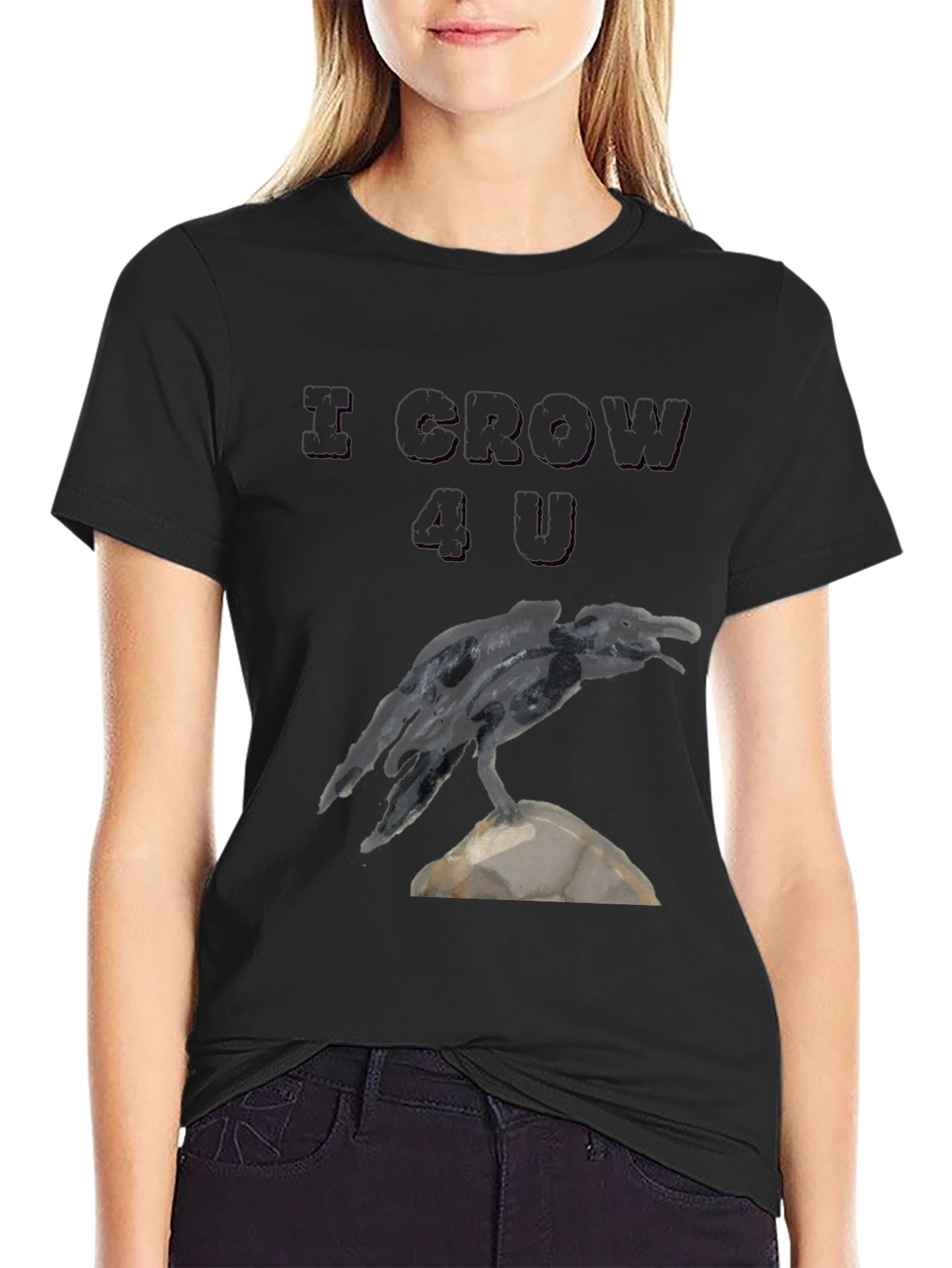 I CROW 4 U Graphic Tee - Black Raven T-Shirt
