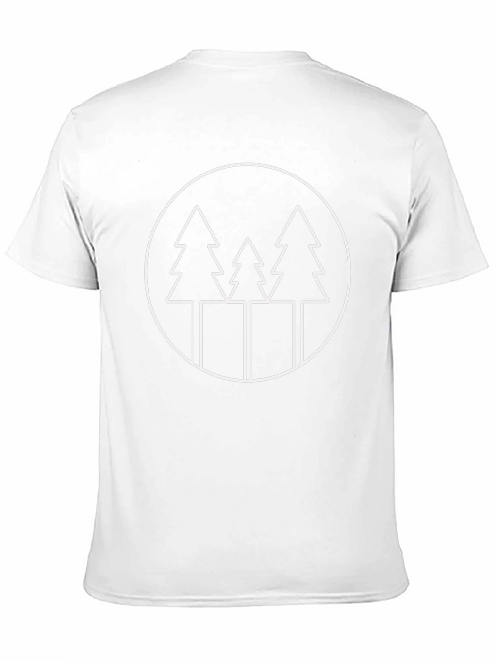 Minimalist Tree Circle T-Shirt - Black