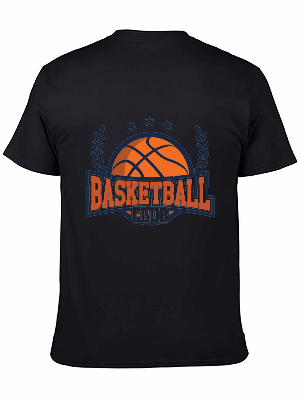 Basketball Club Graphic Tee - Black Cotton T-Shirt