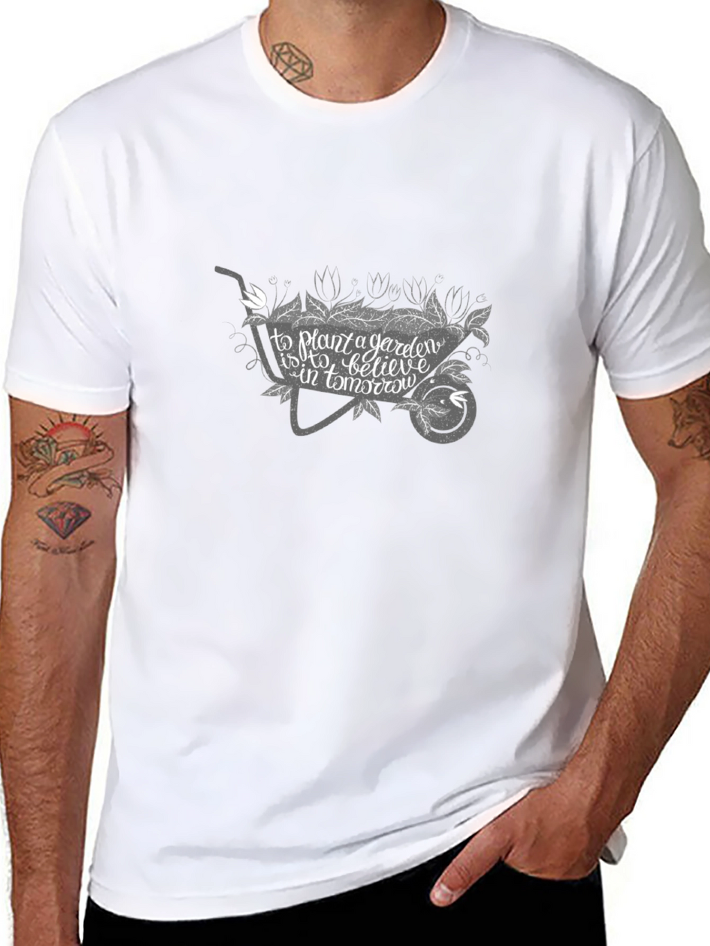 Gardening Quote Tee - Wheelbarrow Design