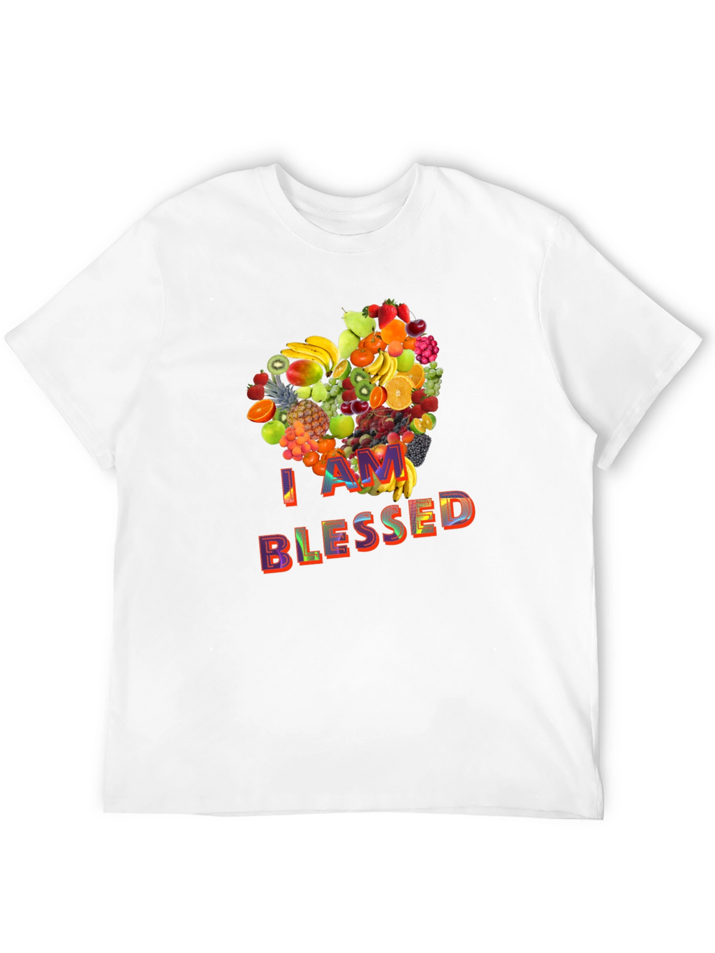 I Am Blessed Fruit Heart Graphic T-Shirt