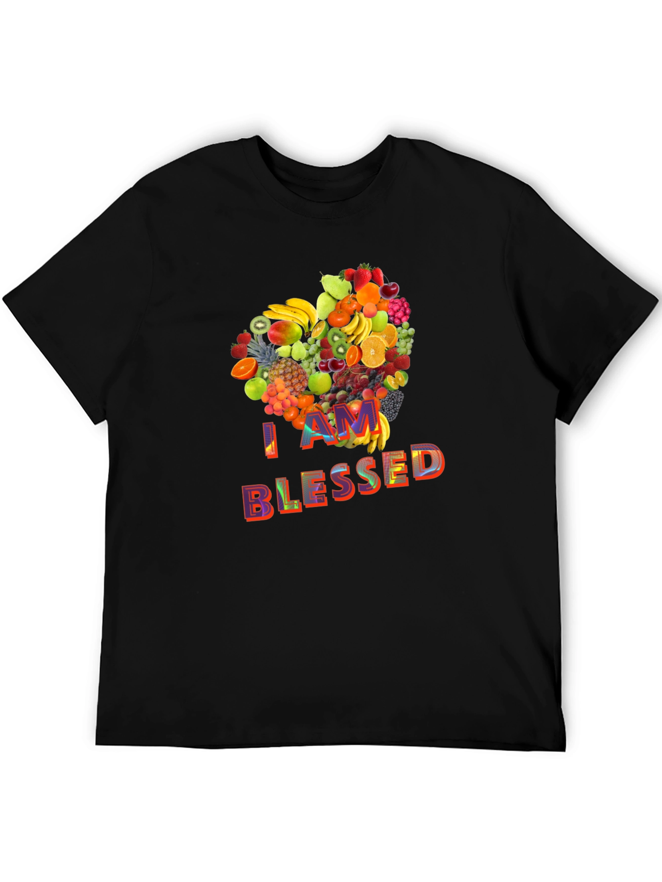 I Am Blessed Fruit Heart Graphic T-Shirt