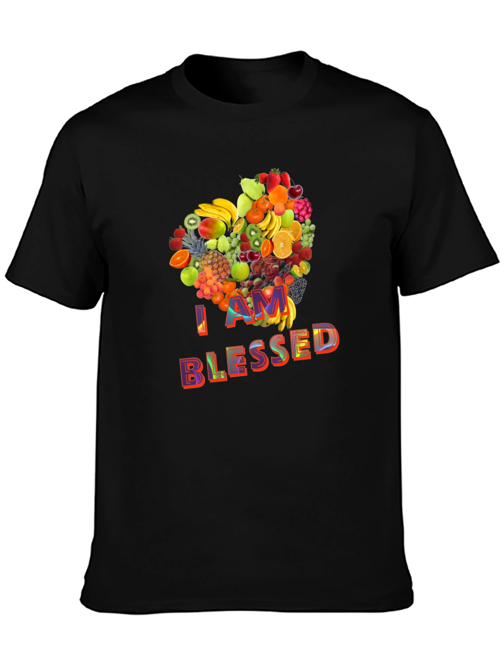 I Am Blessed Fruit Heart Graphic T-Shirt
