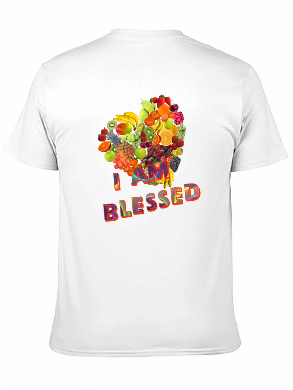 I Am Blessed Fruit Heart Graphic T-Shirt