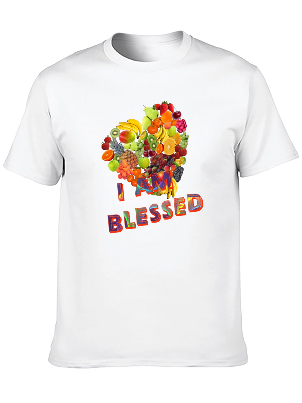 I Am Blessed Fruit Heart Graphic T-Shirt