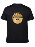 Minneapolis Gold Record Skyline Black T-Shirt