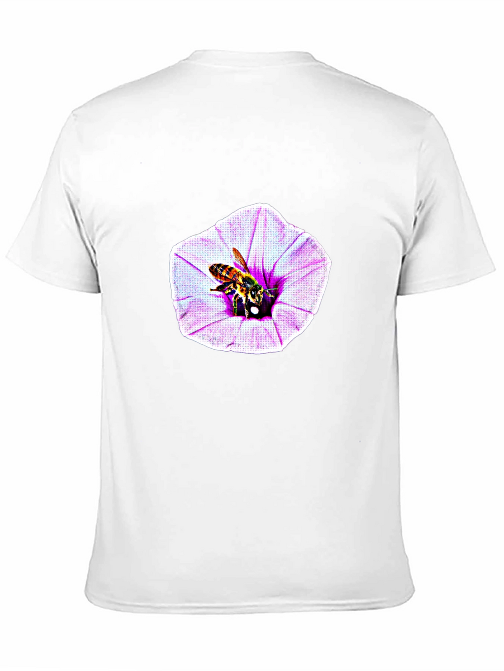 Bee on Flower Graphic T-Shirt - Black