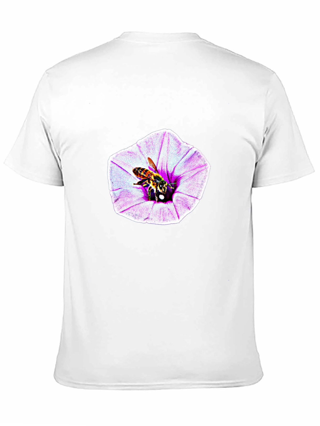 Bee on Flower Graphic T-Shirt - Black
