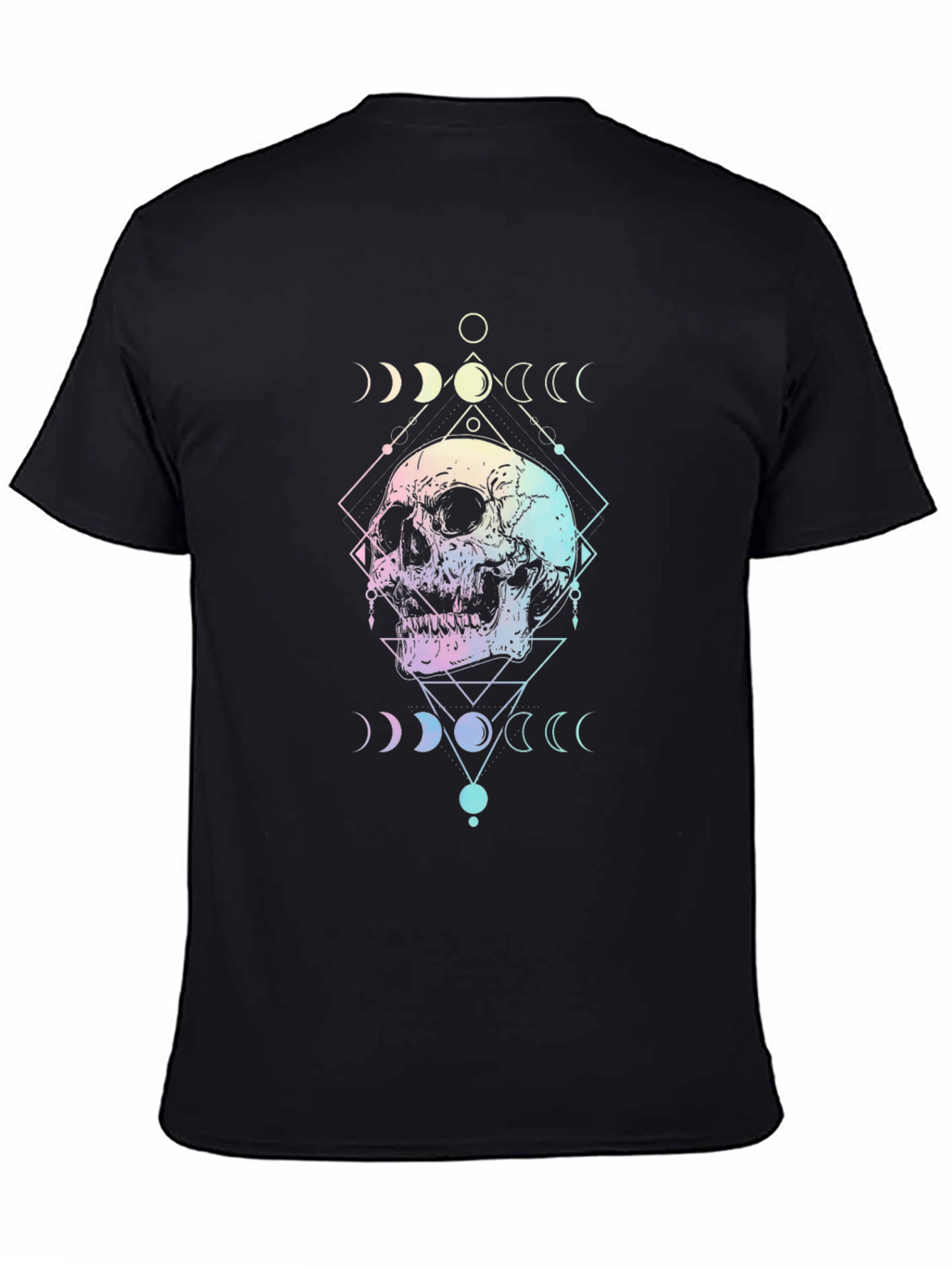 Mystic Skull Graphic Tee - Unisex Black Cotton T-Shirt