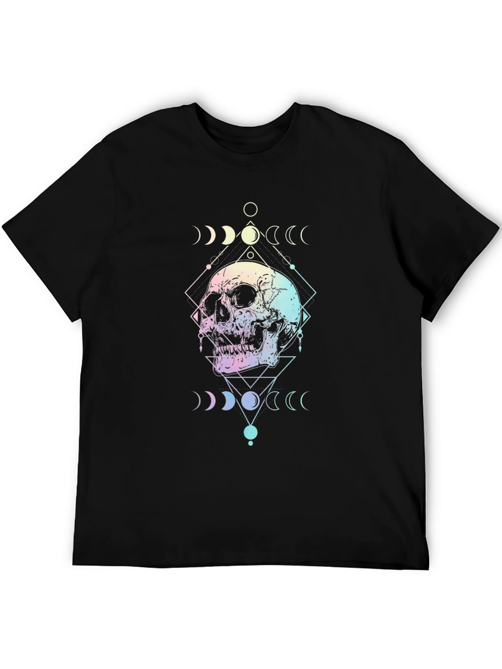 Mystic Skull Graphic Tee - Unisex Black Cotton T-Shirt