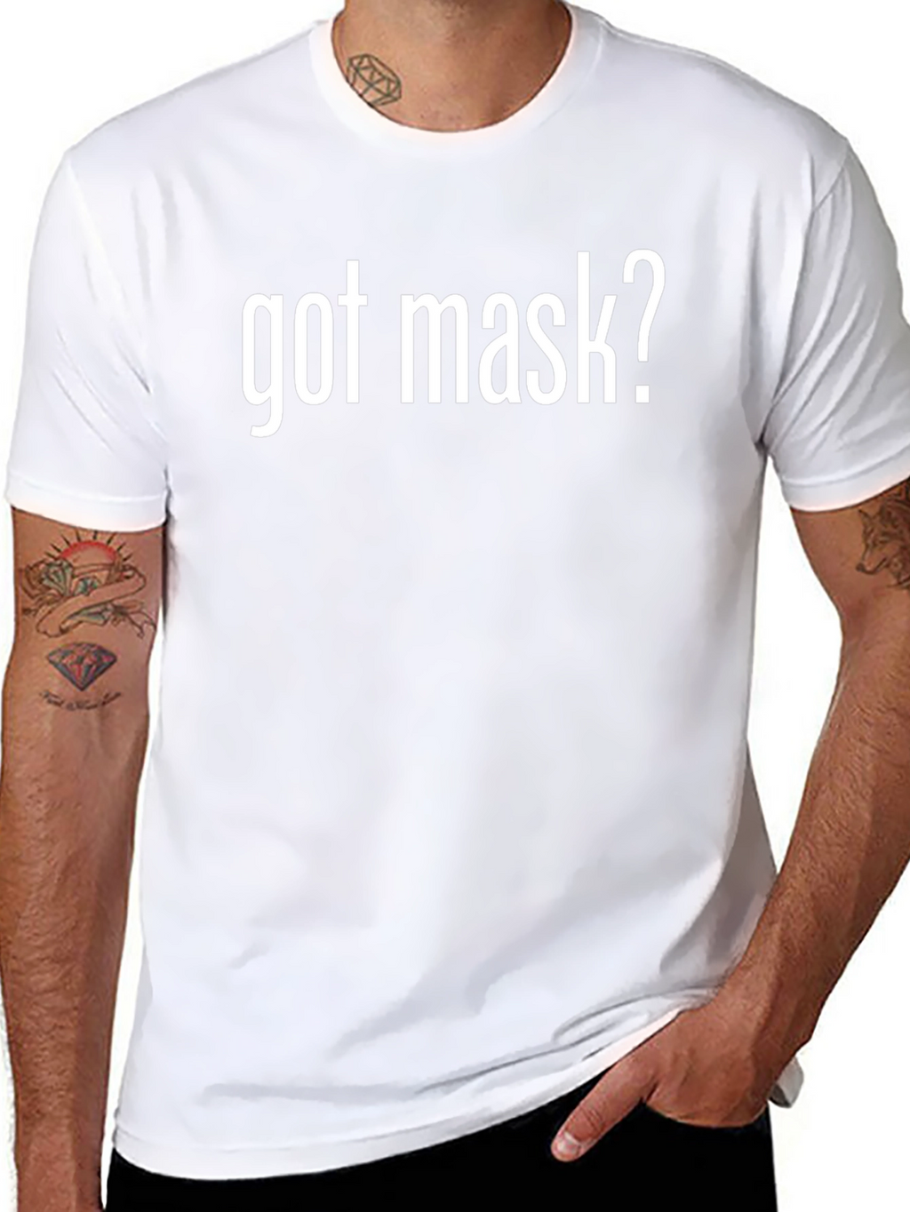 Got Mask? Graphic Tee - Black Cotton T-Shirt