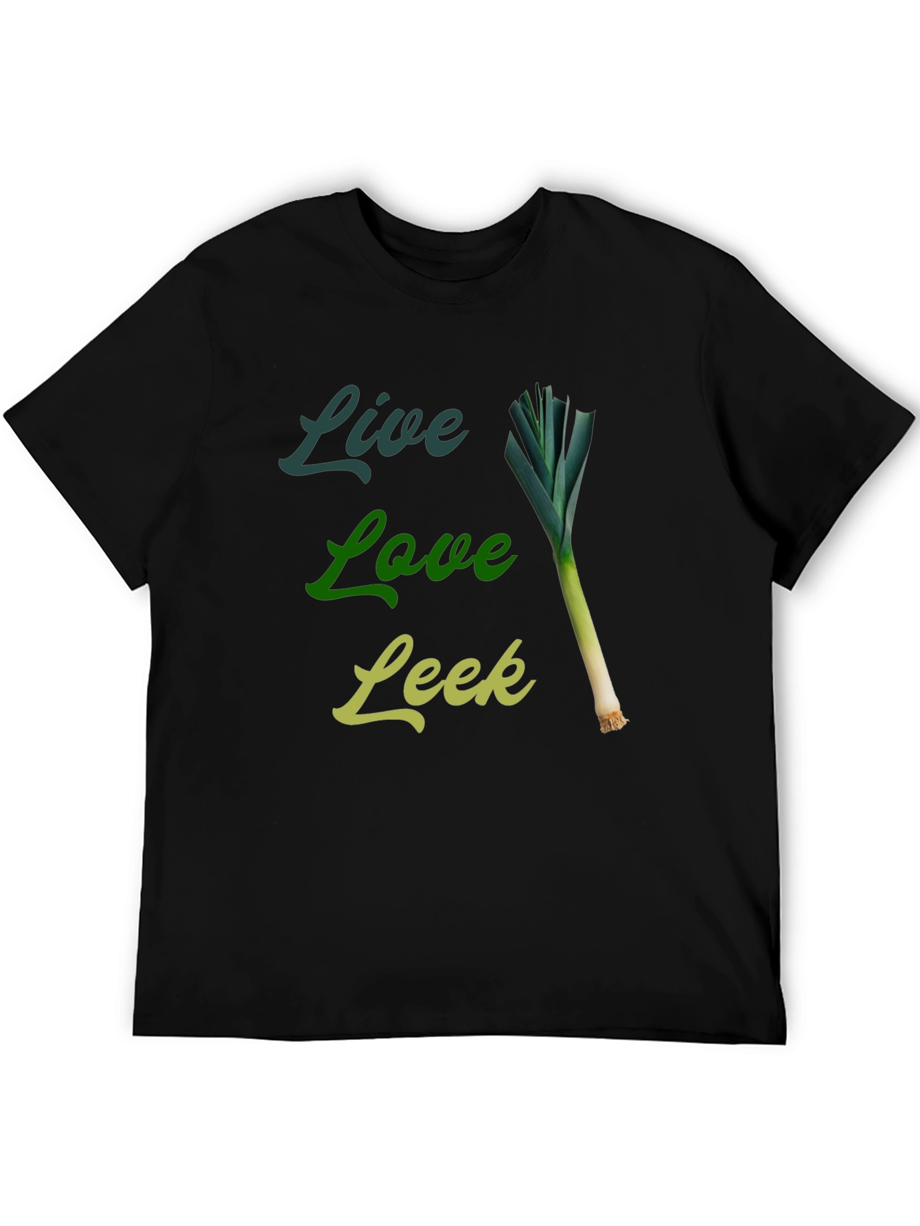 Live Love Leek Black Graphic Tee