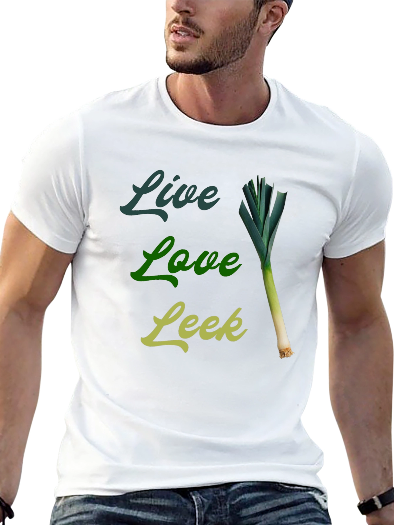 Live Love Leek Black Graphic Tee