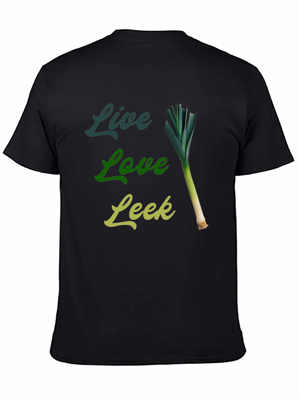 Live Love Leek Black Graphic Tee