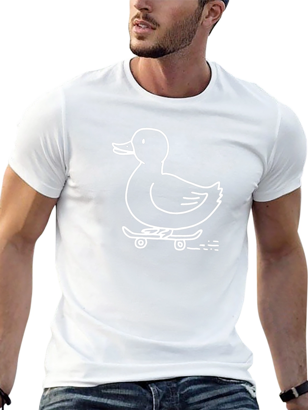 Duck Skateboard T-Shirt - Cool Graphic Tee