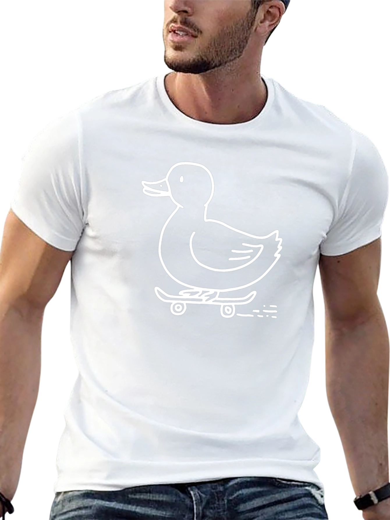 Duck Skateboard T-Shirt - Cool Graphic Tee