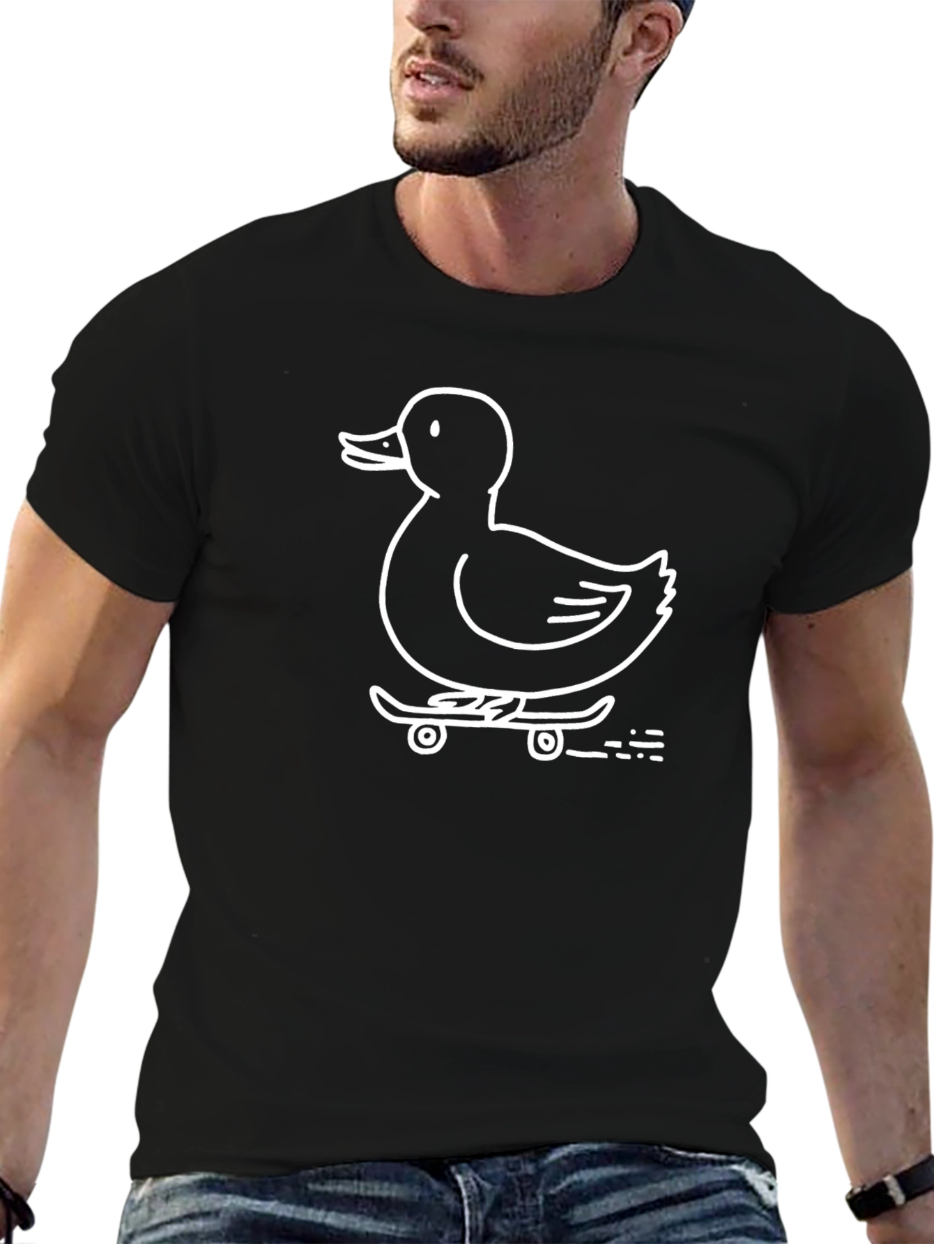 Duck Skateboard T-Shirt - Cool Graphic Tee
