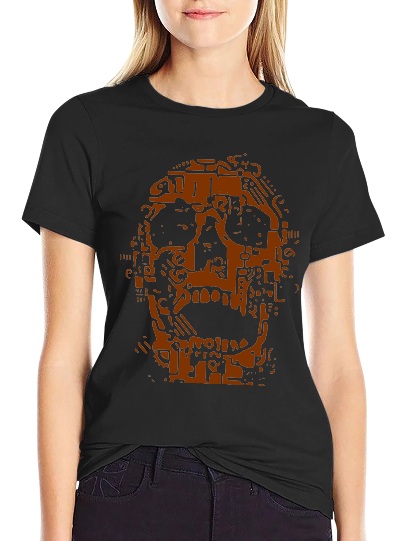 Tech Skull Graphic Tee - Black