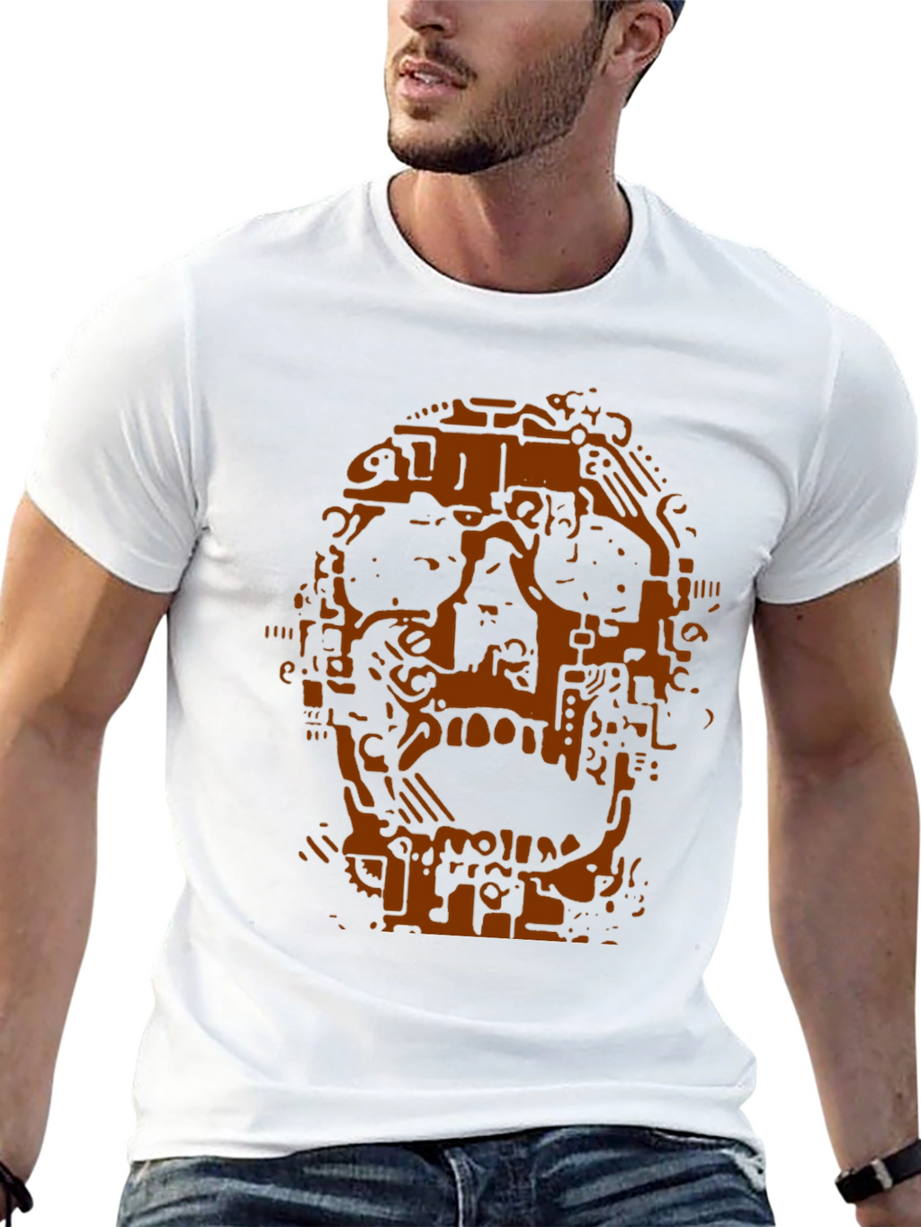 Tech Skull Graphic Tee - Black
