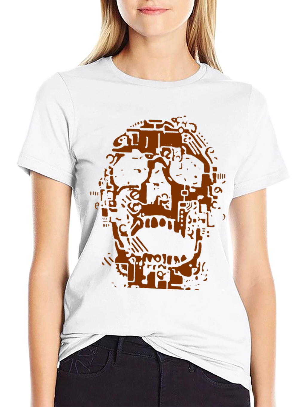 Tech Skull Graphic Tee - Black