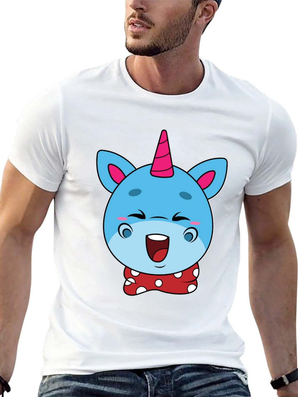 Cartoon Unicorn Graphic T-Shirt