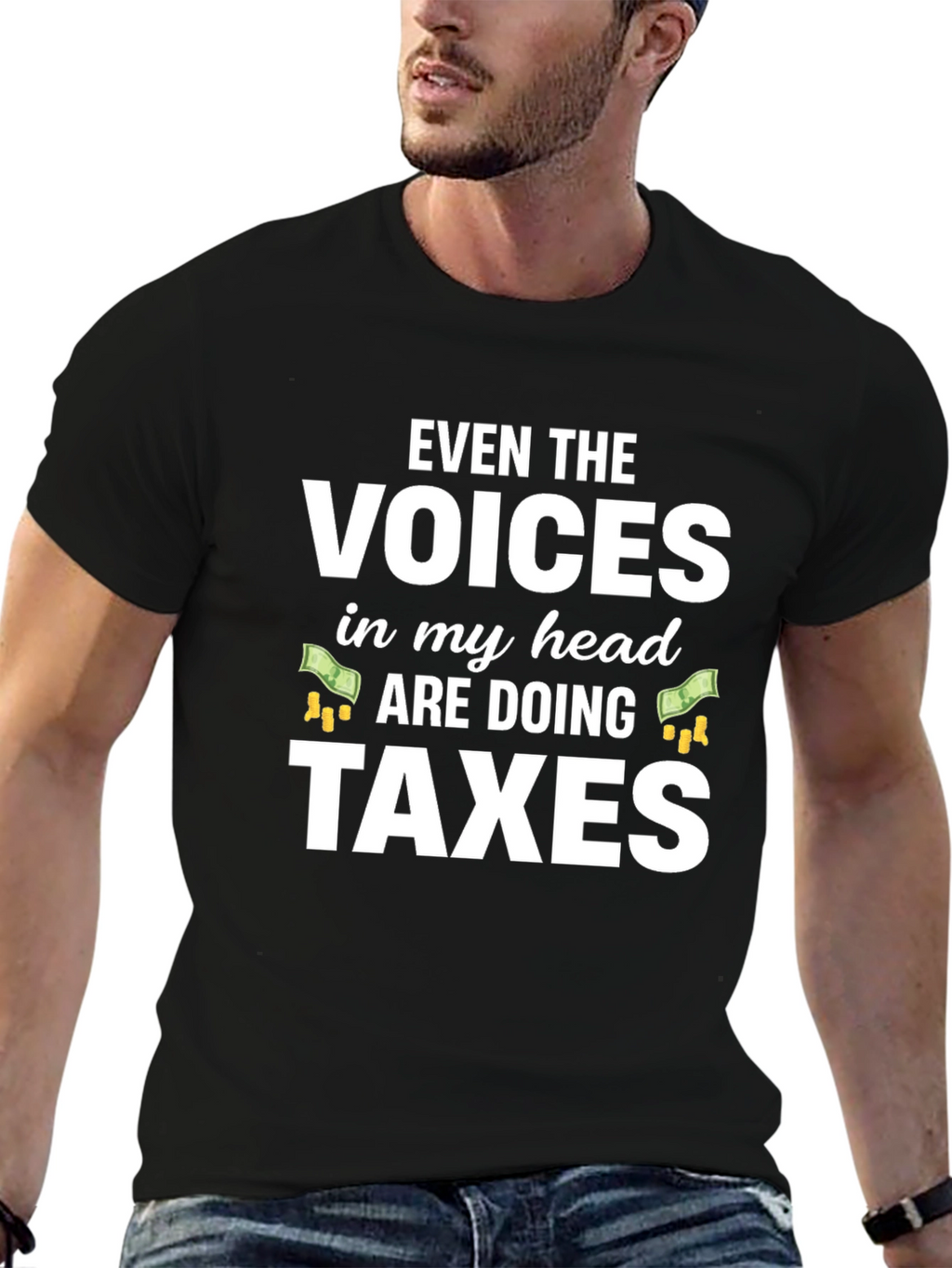 Funny Tax Season T-Shirt - Voices Doing Taxes