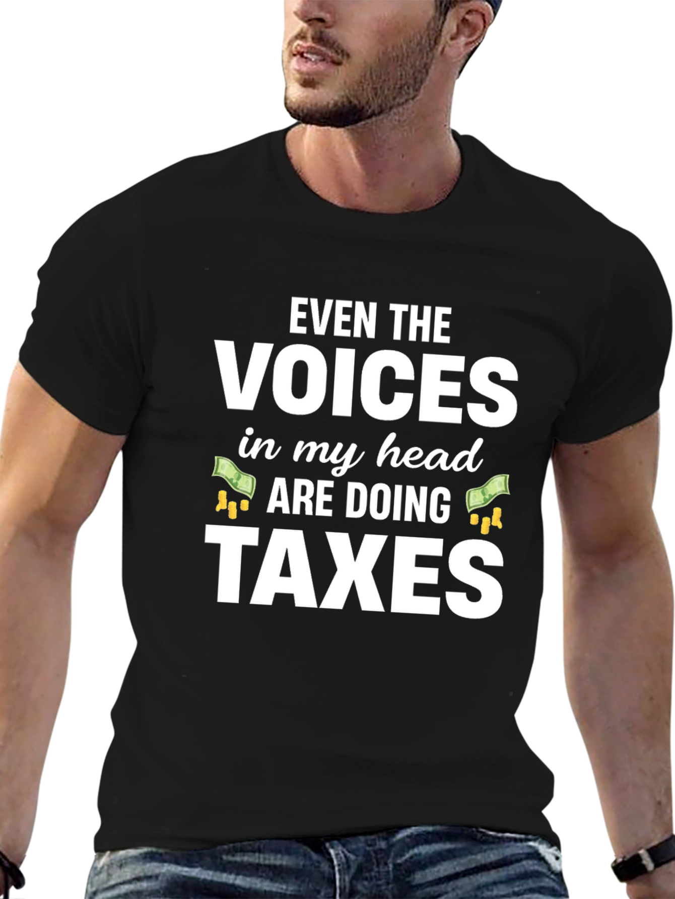 Funny Tax Season T-Shirt - Voices Doing Taxes