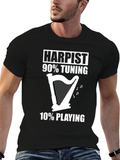 Harpist 90% Tuning Funny Musician T-Shirt