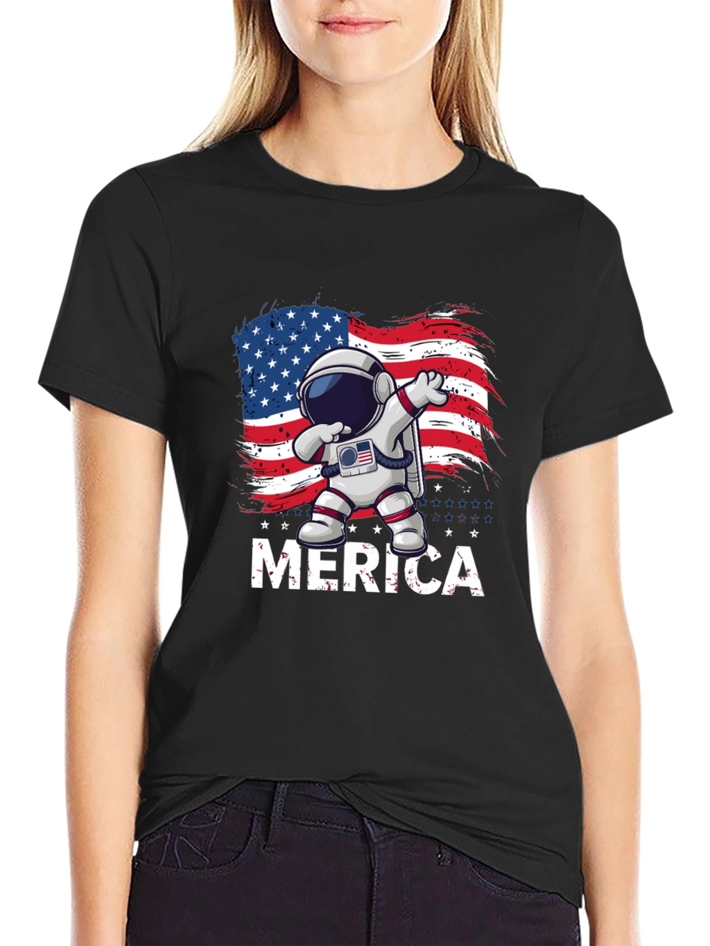 Patriotic Astronaut T-Shirt - Merica Design