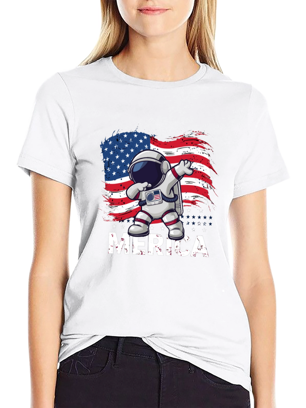 Patriotic Astronaut T-Shirt - Merica Design