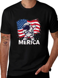 Patriotic Astronaut T-Shirt - Merica Design