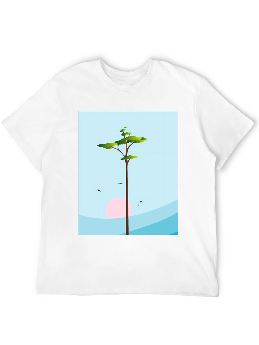 Nature Scene Graphic Tee - Black