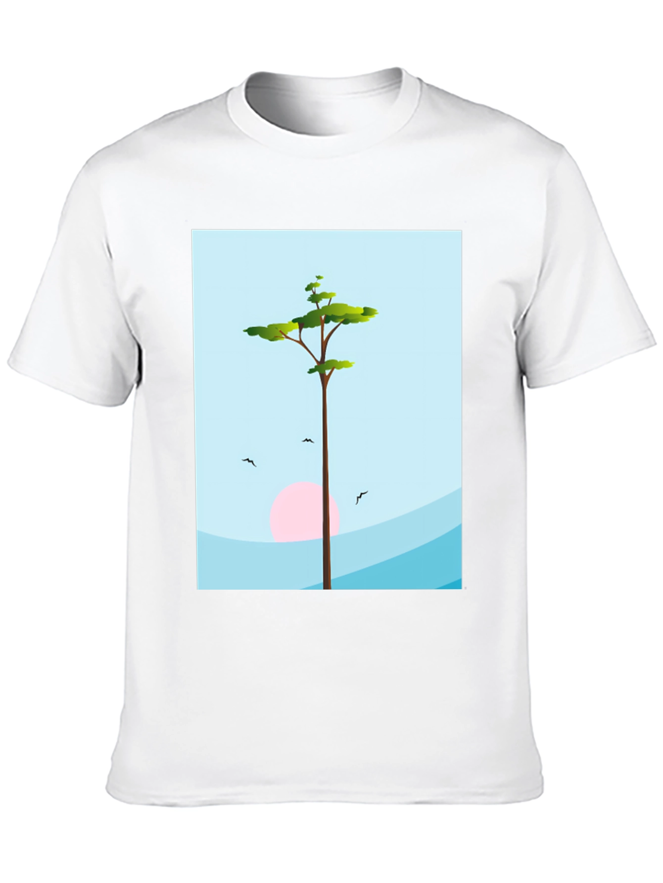 Nature Scene Graphic Tee - Black